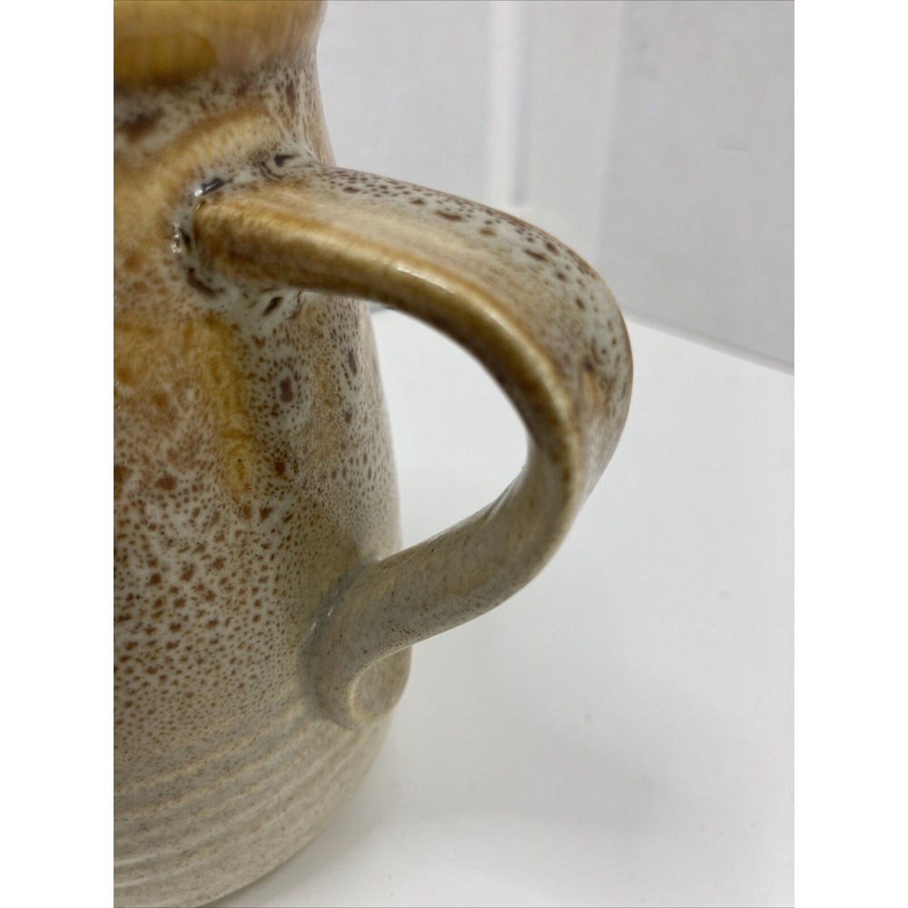 Mikasa Natures Song‎ Creamer Gravy Syrup Pitcher Brown Beige Drip Glaze 10oz - Picture 5 of 11